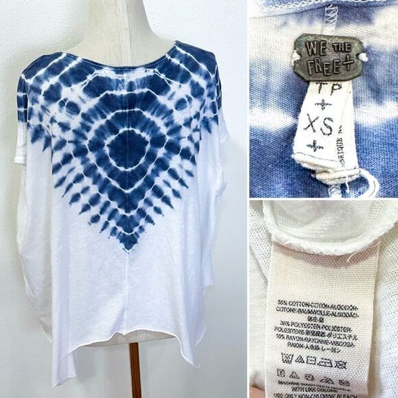 Free people Asymmetrical tie-dye T-shirt XS - Picture 2 of 2